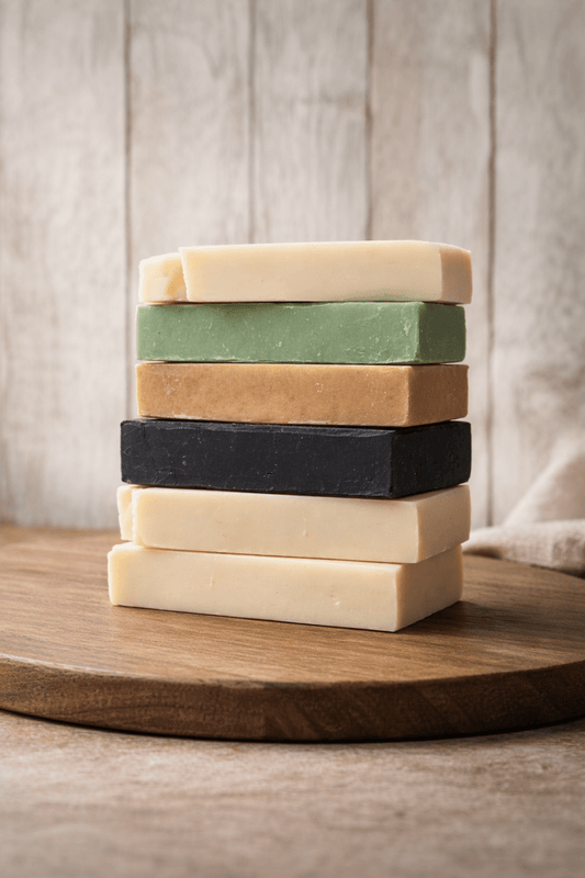 Earth & Pebble Remnants monthly assortment of handcrafted tallow soap bars