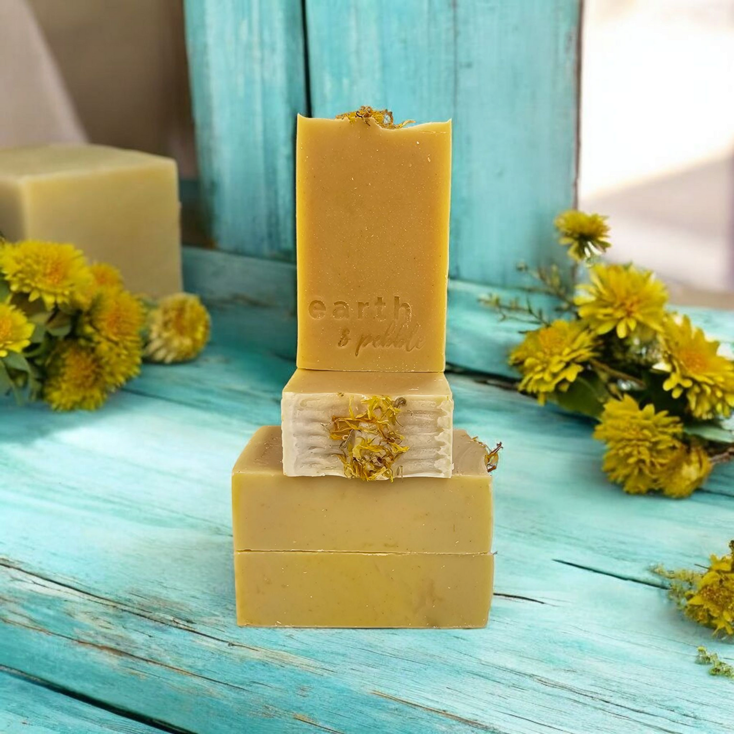 Calendula - Handmade Cold Process Tallow Soap with Heavy Cream