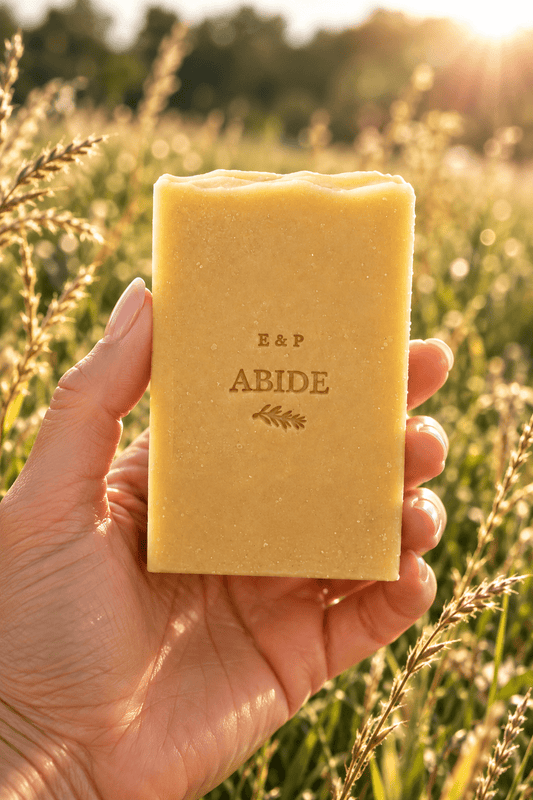 Abide - Sheep Tallow Soap - Frankincense • Cedarwood • Lavender - The Alabaster Collection - Earth & Pebble