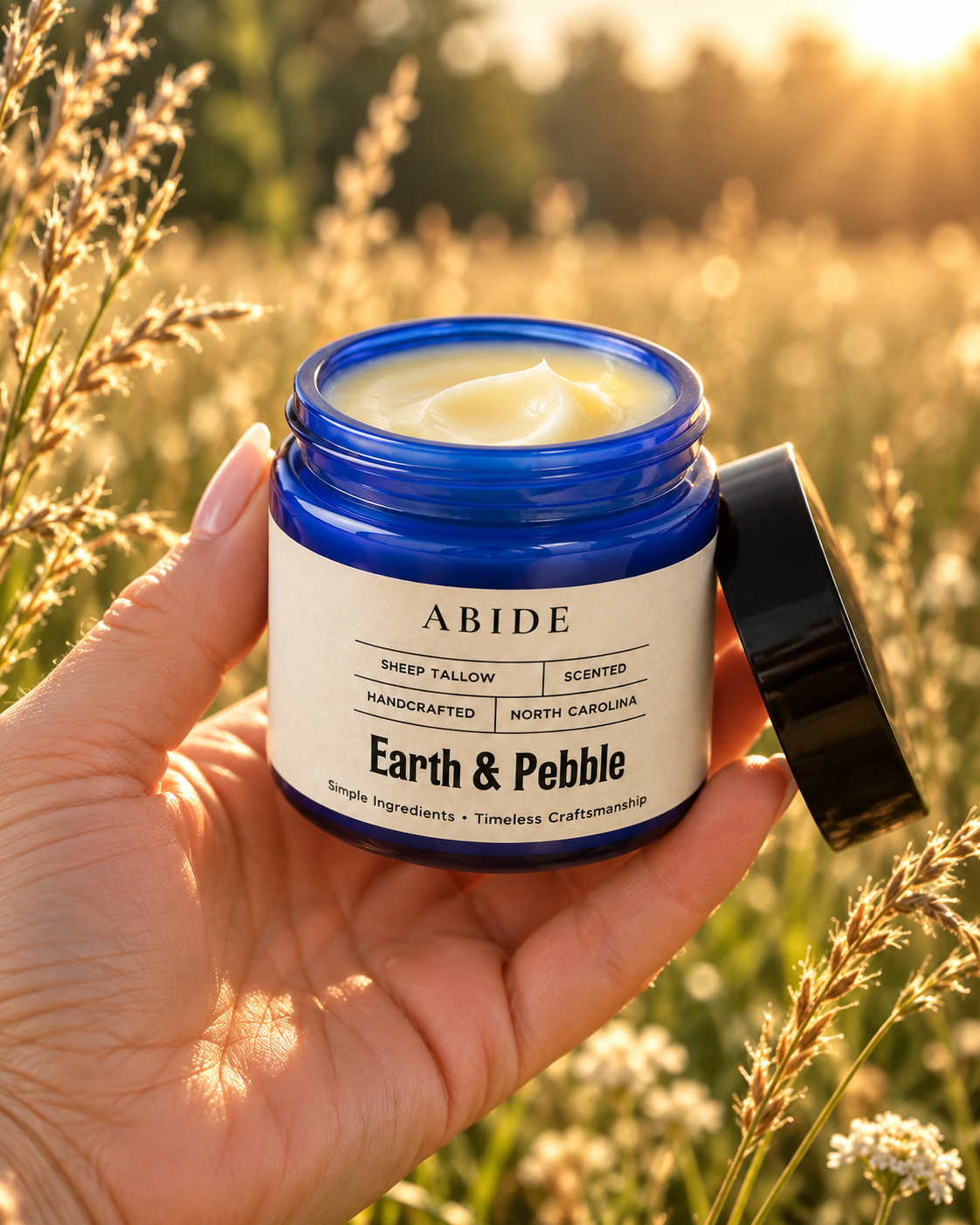 Alabaster Collection | Abide | Hand Stirred Sheep Tallow Balm - Earth & Pebble