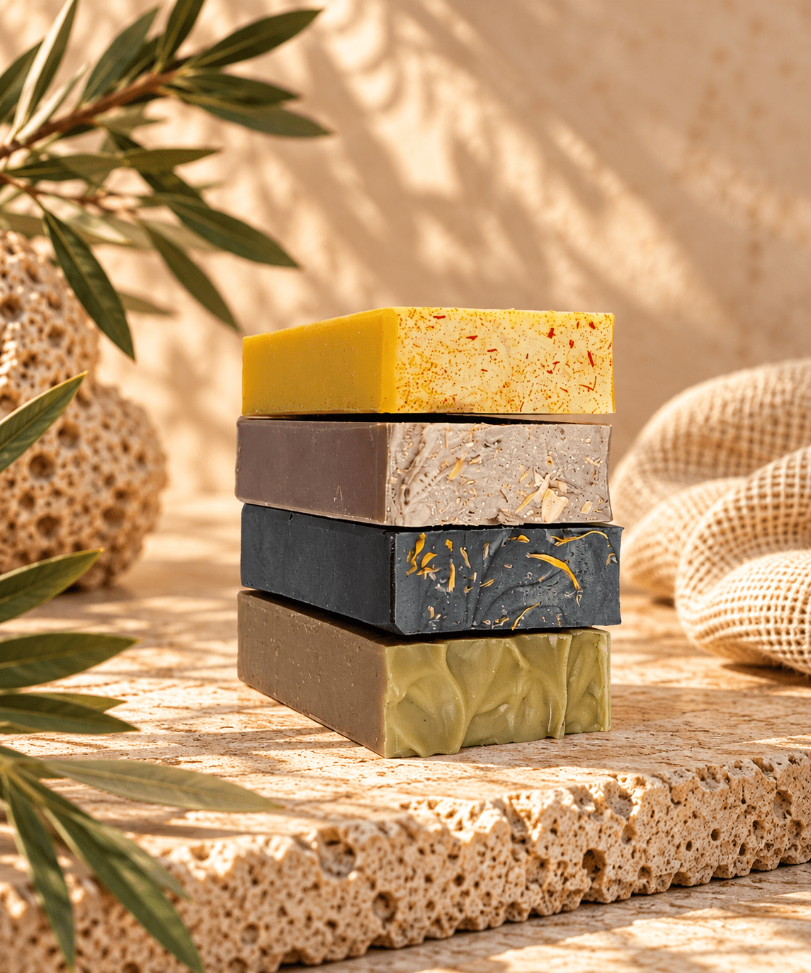 Saffron & Cardamom Reserve | Luxury Botanical Soap - Earth & Pebble