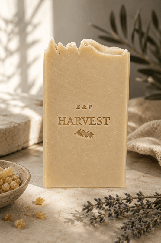Harvest - Beef Suet Tallow Soap - Unscented - The Alabaster Collection - Earth & Pebble
