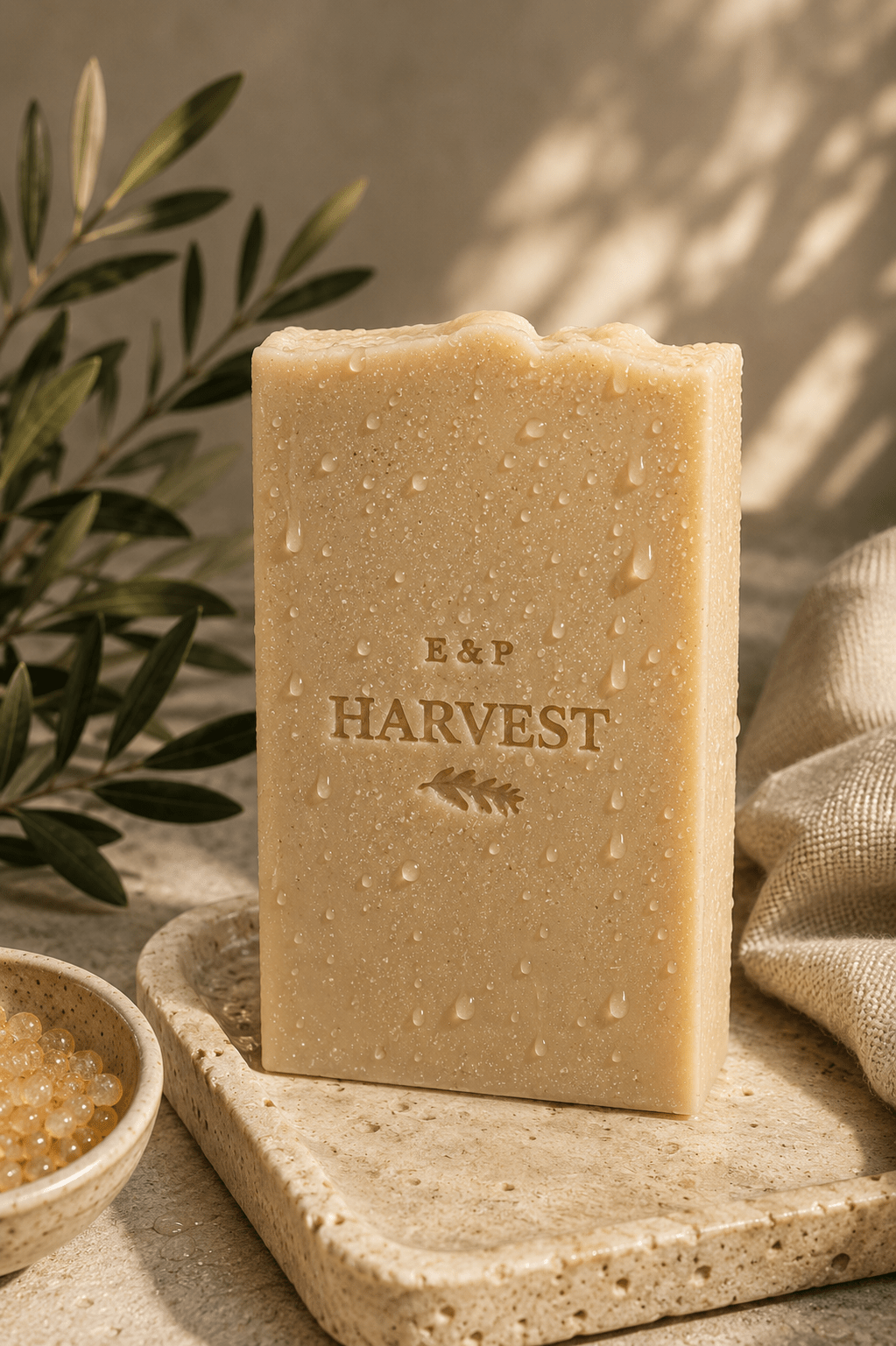 Harvest - Beef Suet Tallow Soap - Unscented - The Alabaster Collection - Earth & Pebble