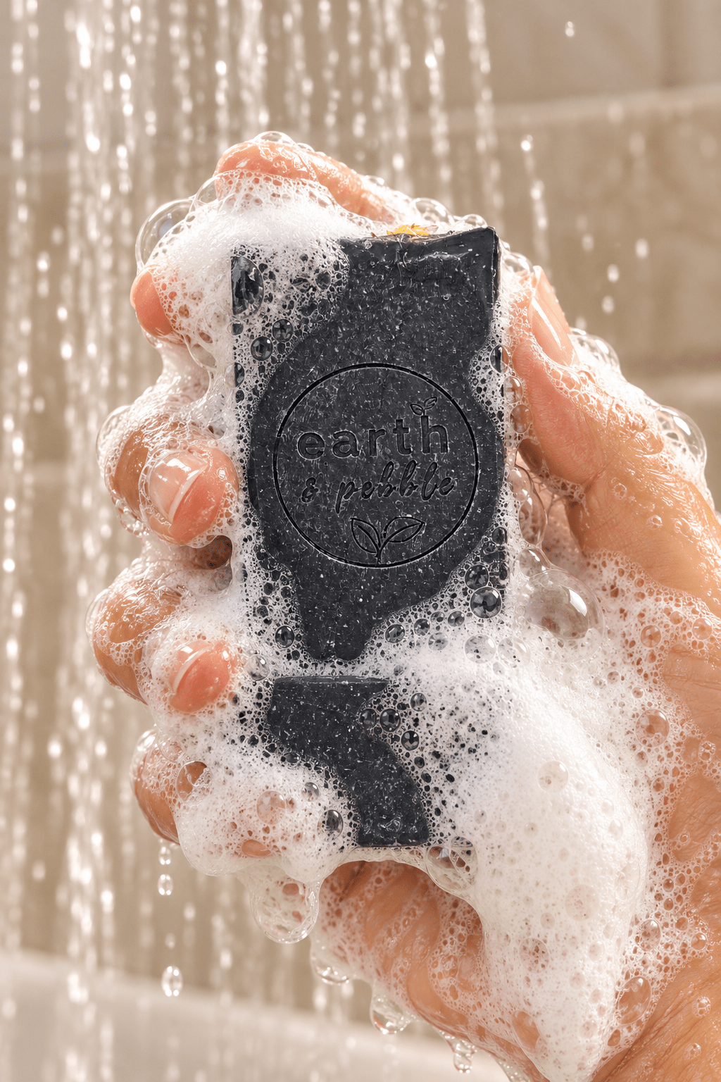 Activated Charcoal Polishing Reserve | Luxury Botanical Soap - Earth & Pebble