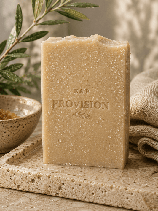 Provision - Sheep Tallow Soap - Unscented - The Alabaster Collection - Earth & Pebble