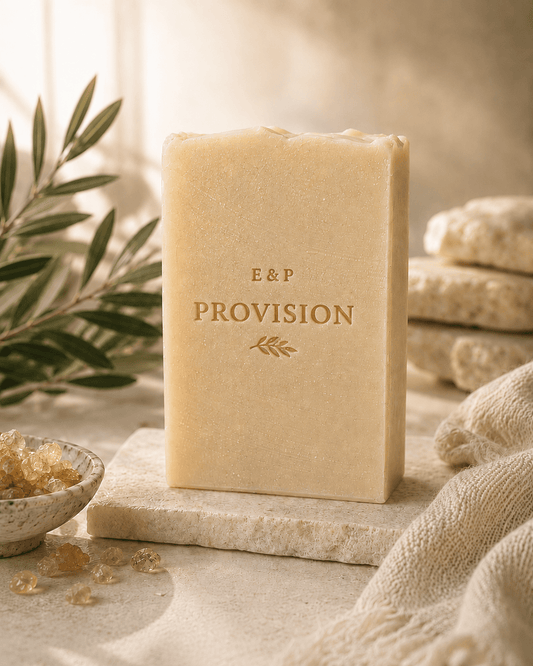 Provision - Sheep Tallow Soap - Unscented - The Alabaster Collection - Earth & Pebble
