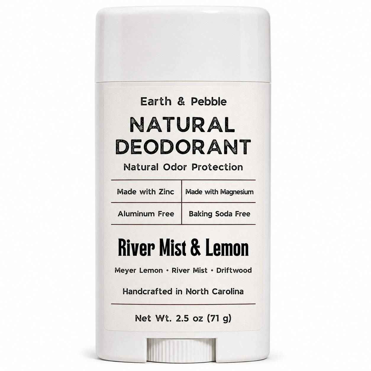 Earth & Pebble Natural Deodorant | Aluminum-Free & Baking Soda-Free