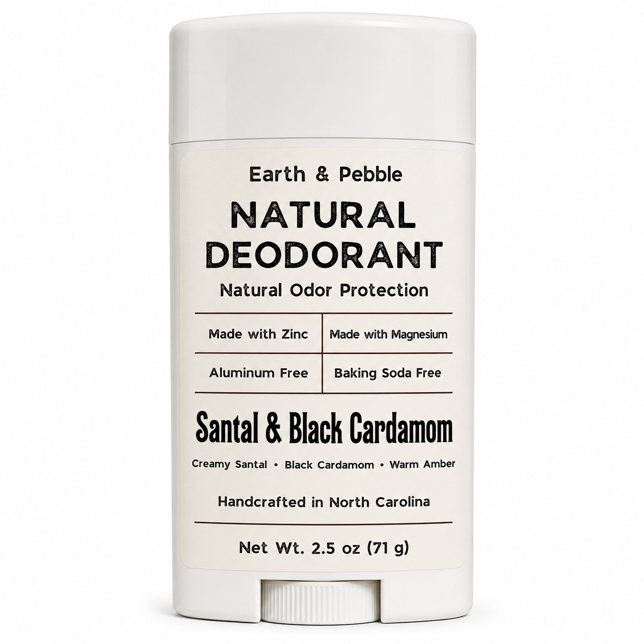 Earth & Pebble Natural Deodorant | Aluminum-Free & Baking Soda-Free
