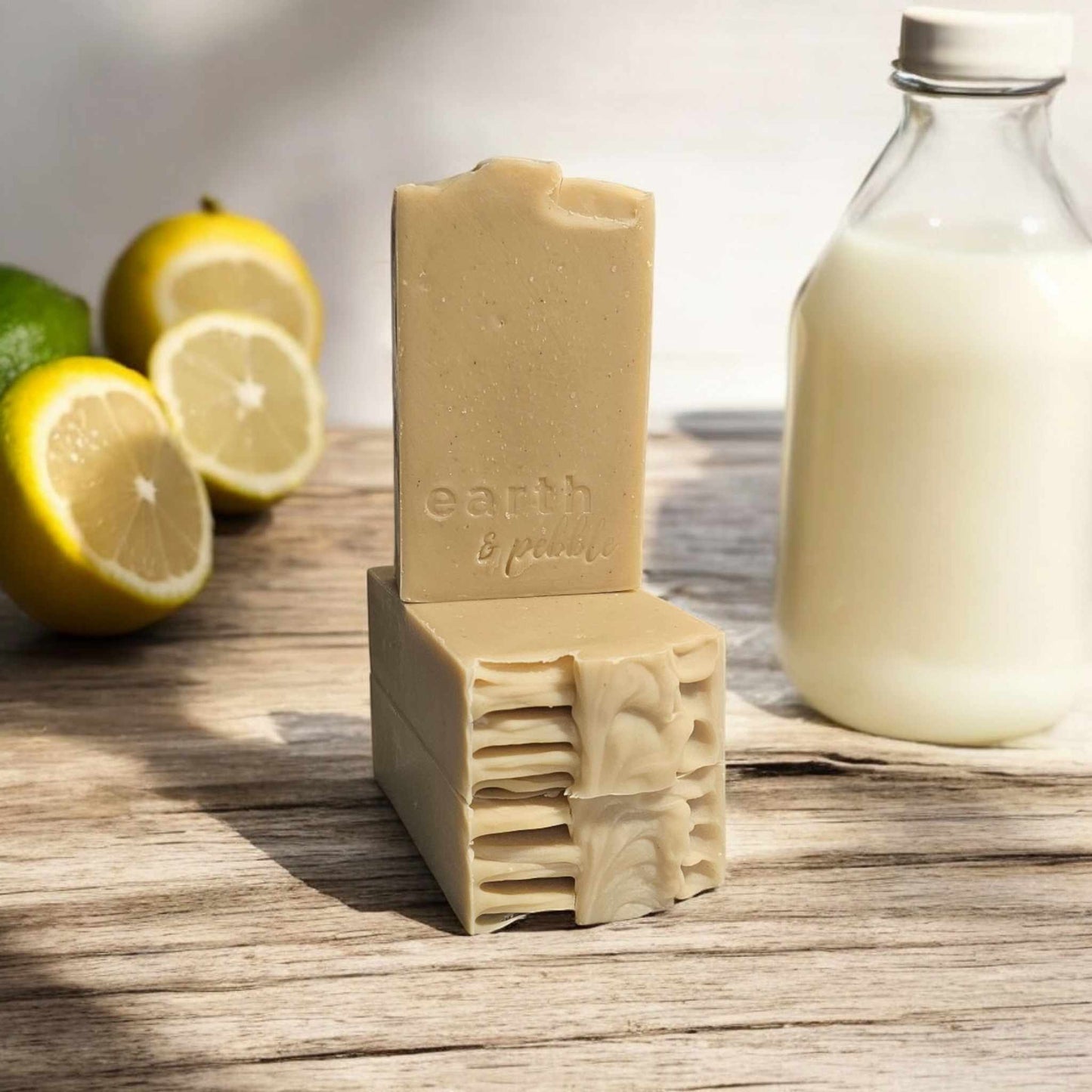 Lemon - Suet Tallow Blend Cold Process Soap with Raw Jersey Milk