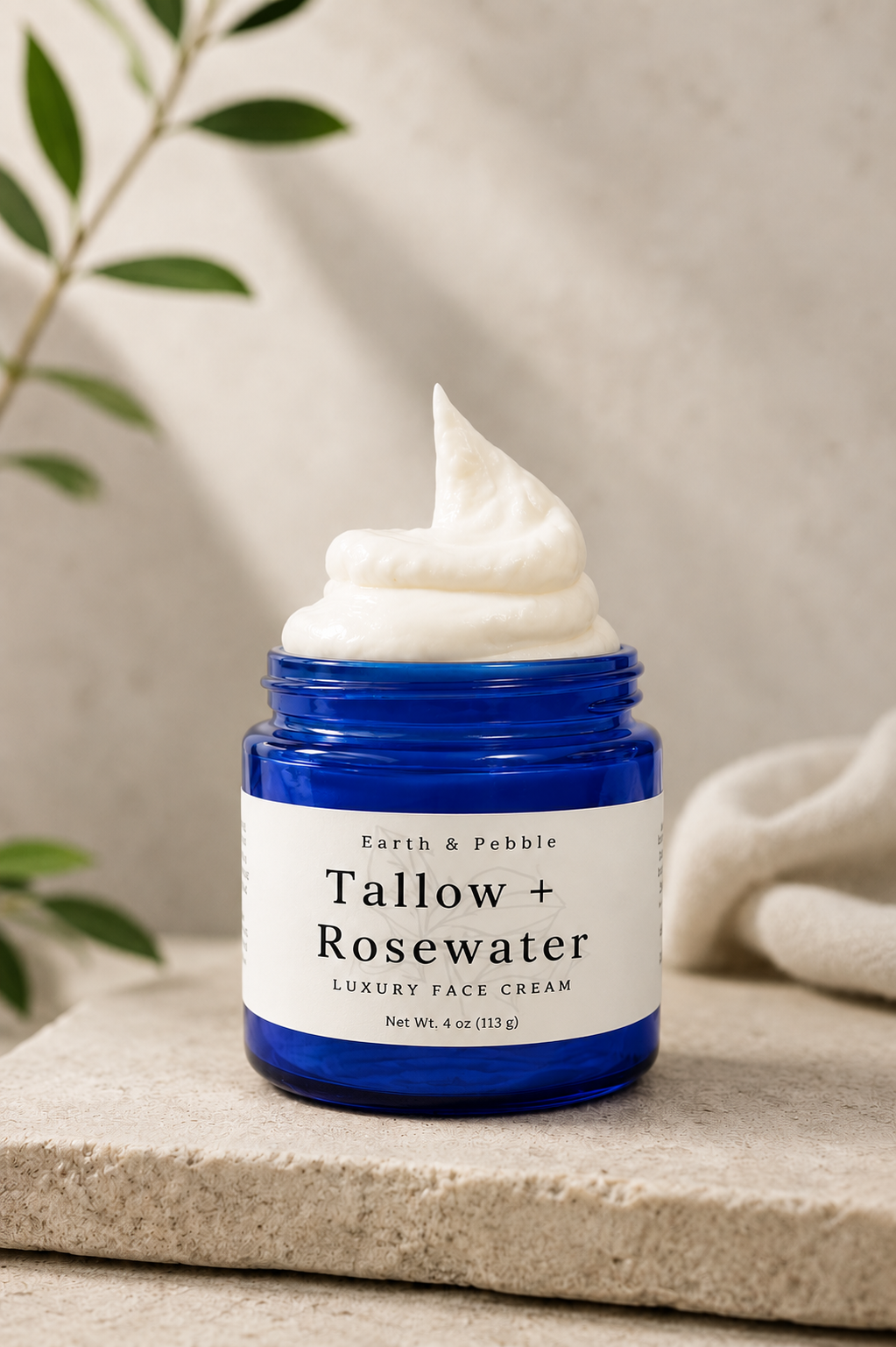 Tallow & Rosewater Face Cream | Grass-Fed Tallow Botanical Moisturizer