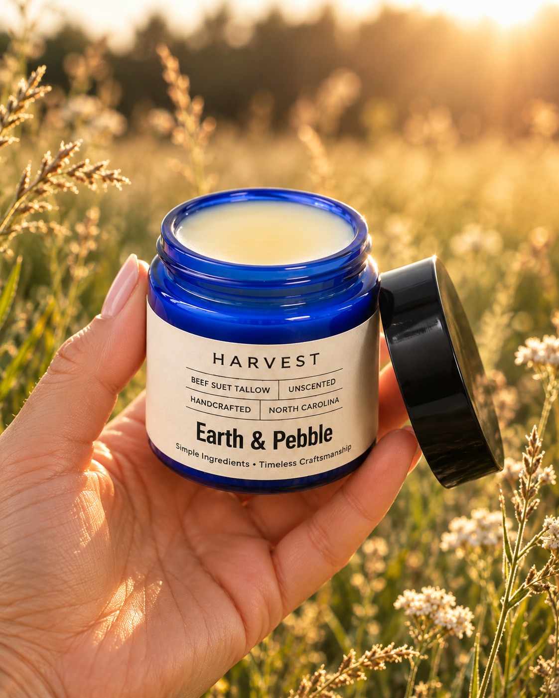 Alabaster Collection | Harvest | Hand Stirred Beef Suet Tallow Balm - Earth & Pebble